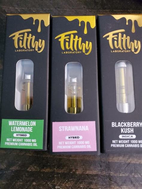 Filthy carts - Pre-filled THC Cartridge. Pre-filled vape carts are small glass cartridges that usually contain between 0.5 and 1.0ML of high THC cannabis oil. These can come in specific strains like the smarties weed strain that target certain ailments, or hybrid blends that are advertised according to the flavor rather than the strain. These are the most …